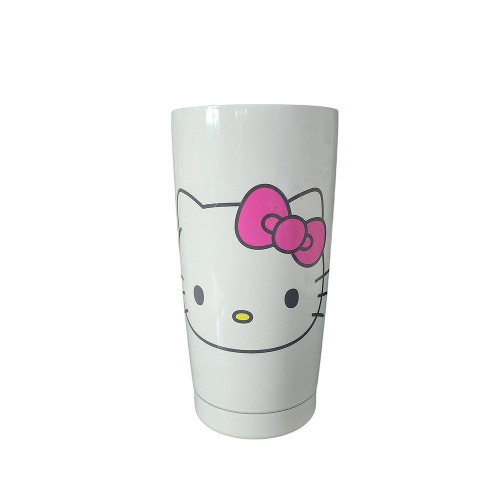 Sanrio Hello Kitty White Stainless Steel Insulated Tumbler Bioworld 2024 No Lid‎